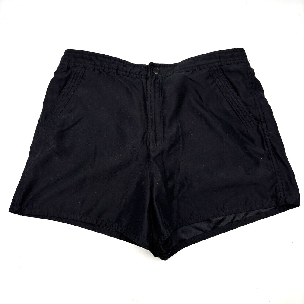 Croft & Barrow Black Polyester Elastic Waist Mesh Lined Athletic Shorts 10 30x3"